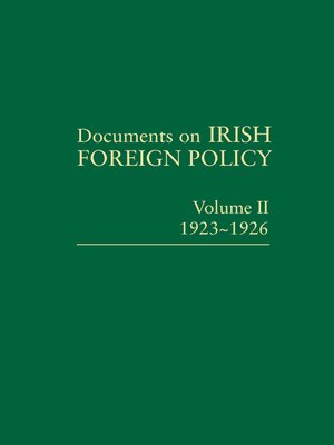 cover image of Documents on Irish Foreign Policy, Volume 2